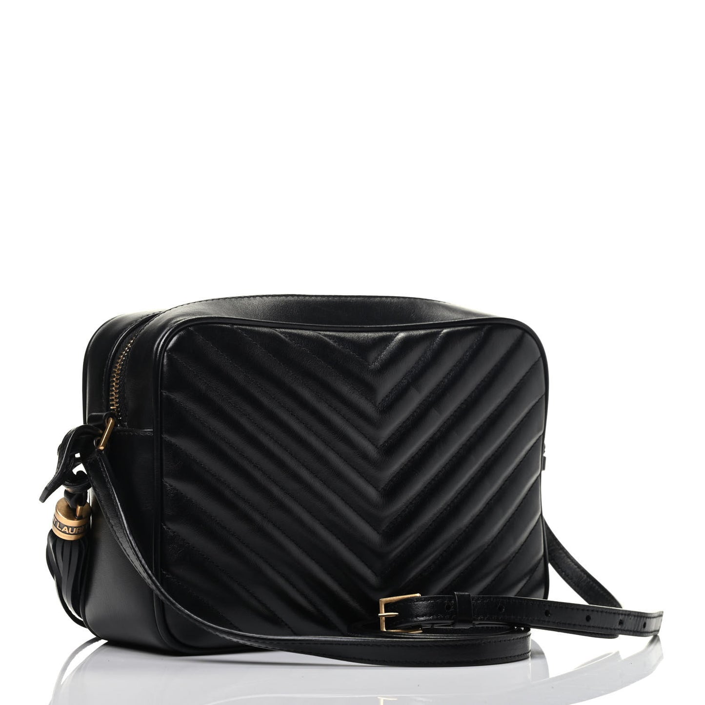 Calfskin Matelasse Monogram Lou Camera Bag Black