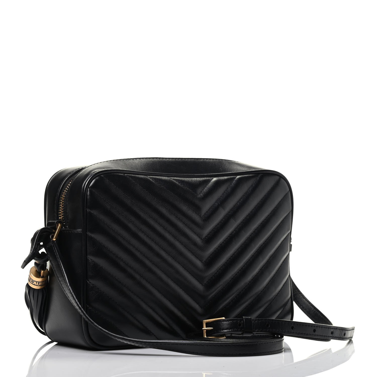 Saint Laurent Calfskin Matelasse Monogram Lou Camera Bag Black 3 of 9