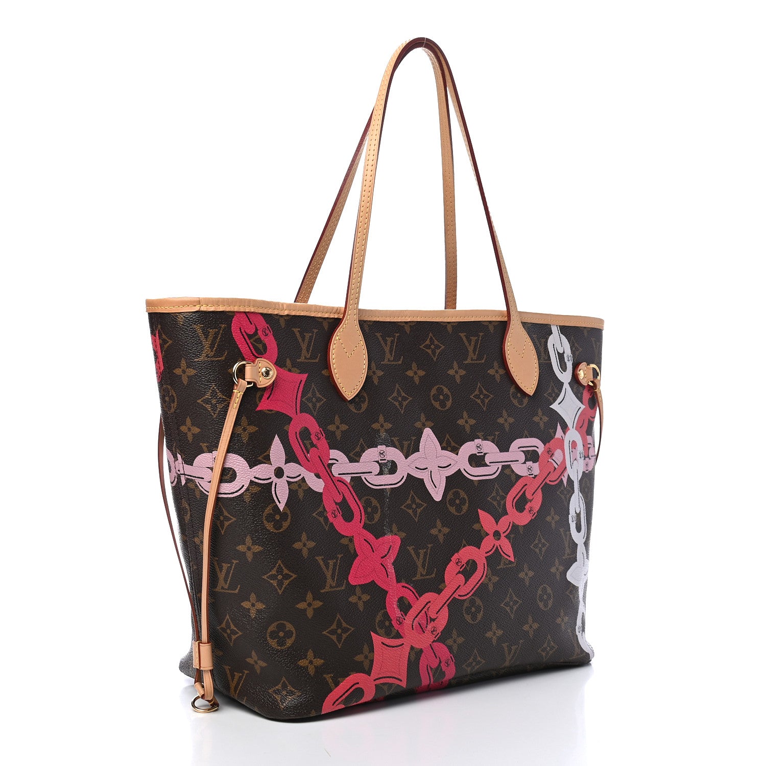 Louis Vuitton Monogram Bay Neverfull MM Rose Ballerine Poppy 3 of 9