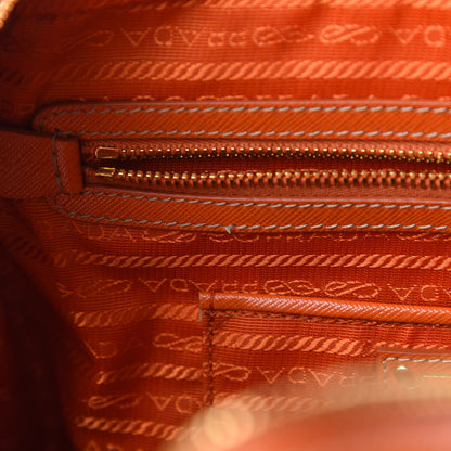 Prada Saffiano Bowler Top Handle Shoulder Papaya 8 of 12