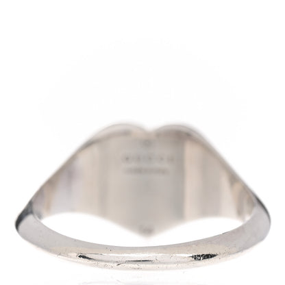 Gucci Sterling Silver Enamel GG Heart Ring Red 54 6.75 3 of 6