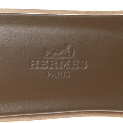 Hermes Epsom Oran Sandals 37 Etoupe 7 of 9