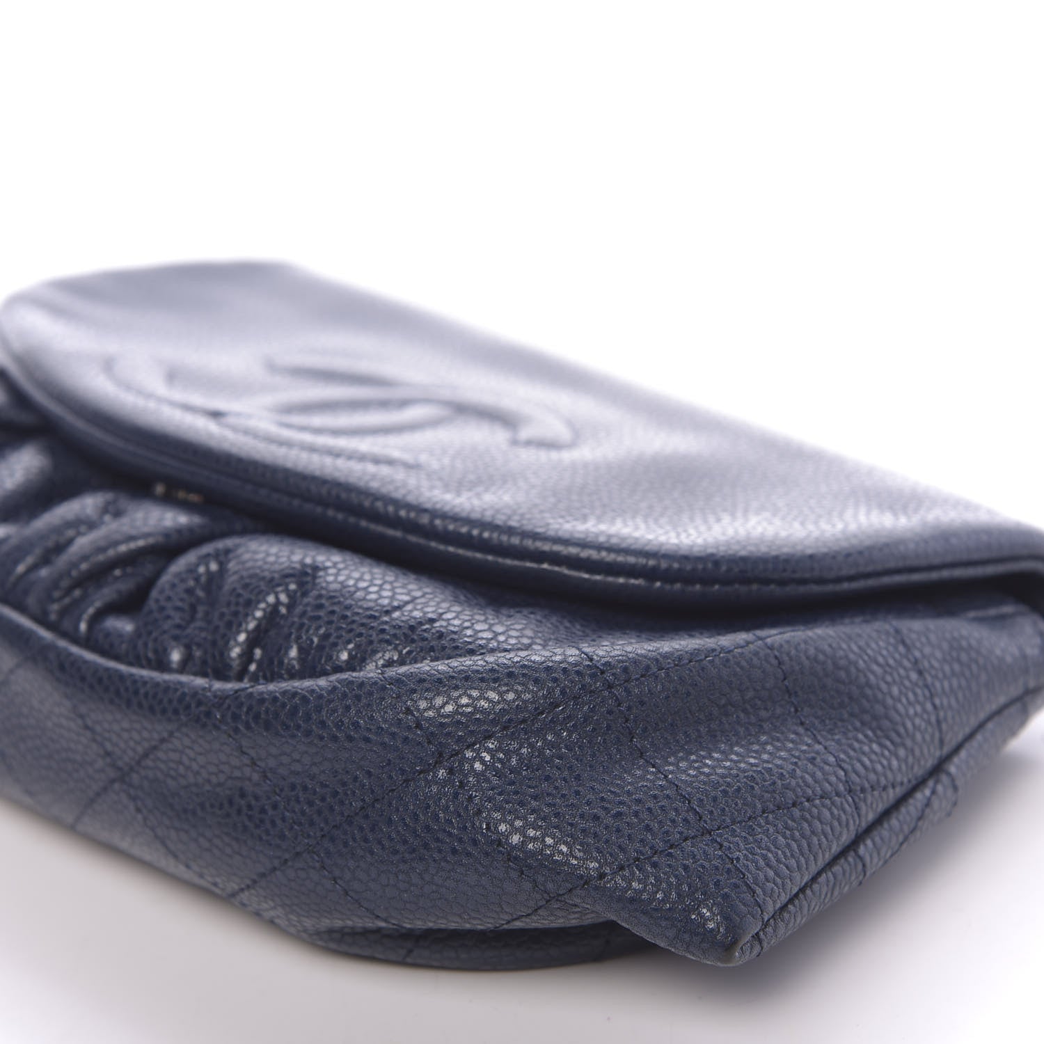 Chanel Caviar Half Moon Wallet On Chain WOC Navy 10 of 11