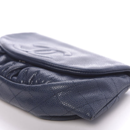 Chanel Caviar Half Moon Wallet On Chain WOC Navy 10 of 11