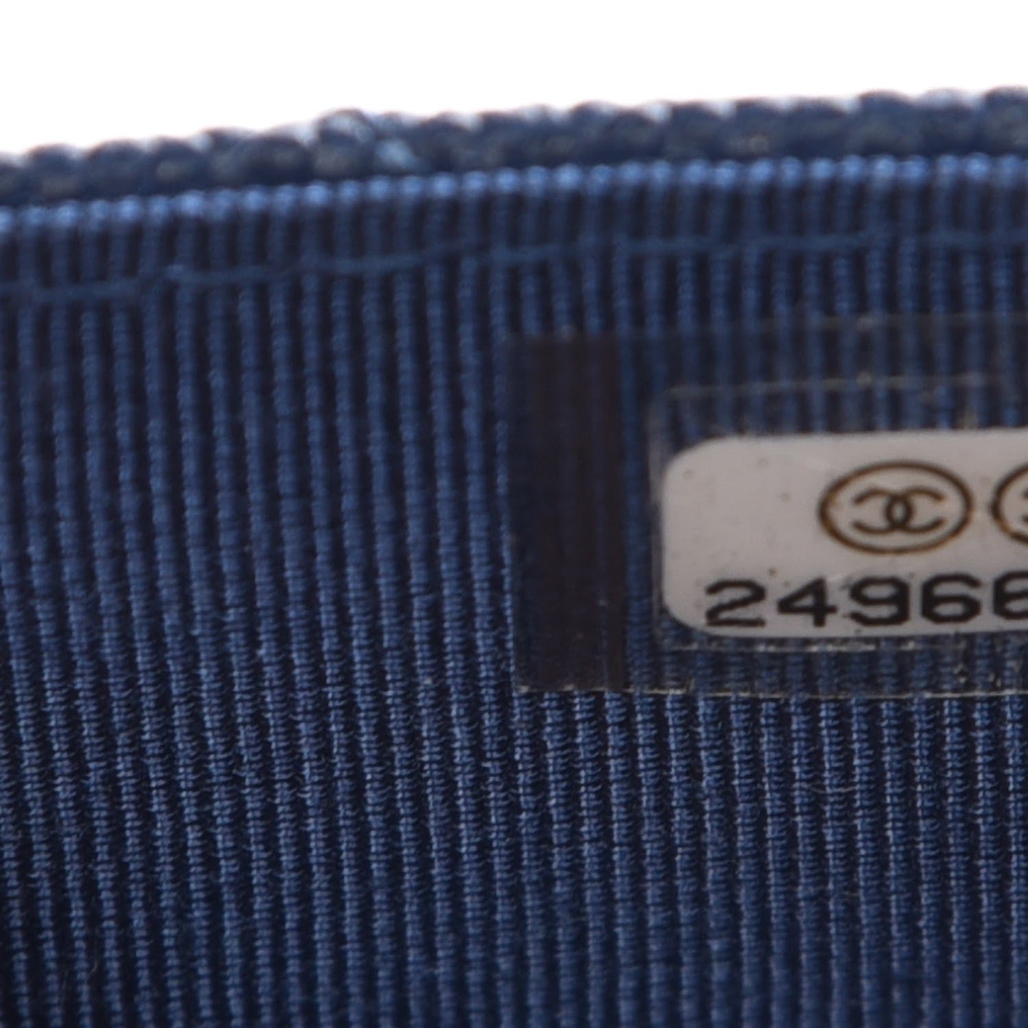 Chanel Caviar Chevron Quilted Card Holder Wallet Blue 8 of 8
