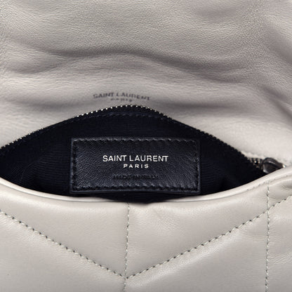 Saint Laurent Lambskin Quilted Toy Loulou Puffer Monogram Chain Satchel Crema Soft 6 of 9