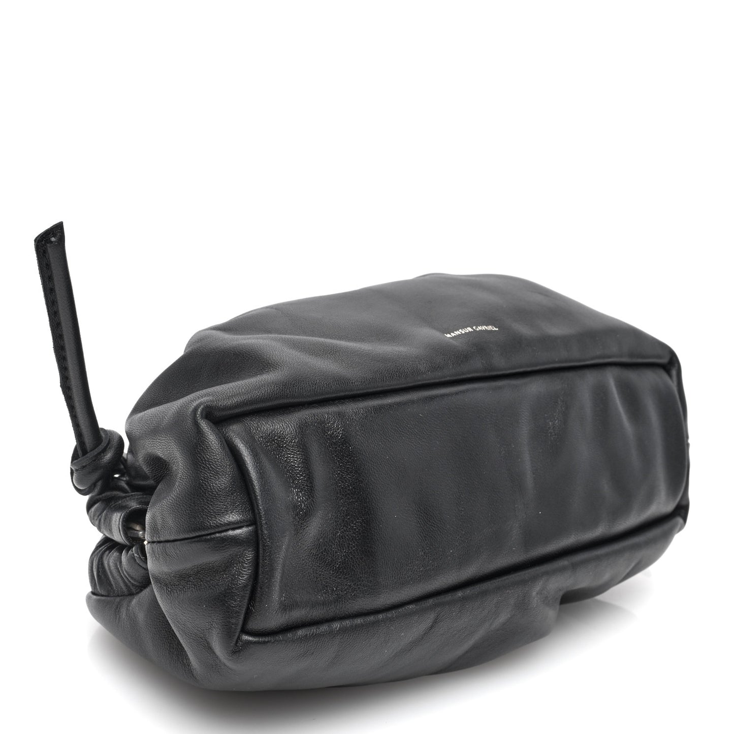 Lambskin Mini Cloud Clutch Black Flamma