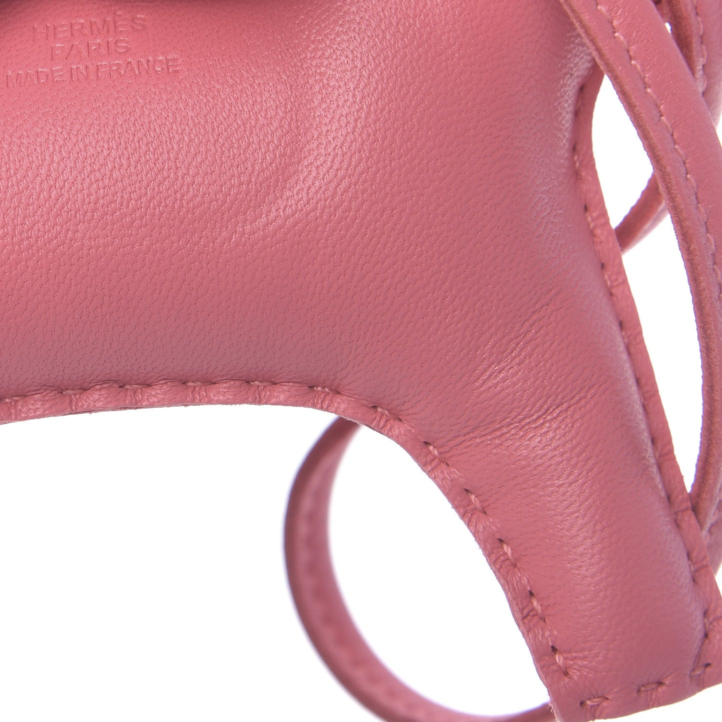 Milo Lambskin Grigri Rodeo Horse Bag Charm MM Rose Azalee