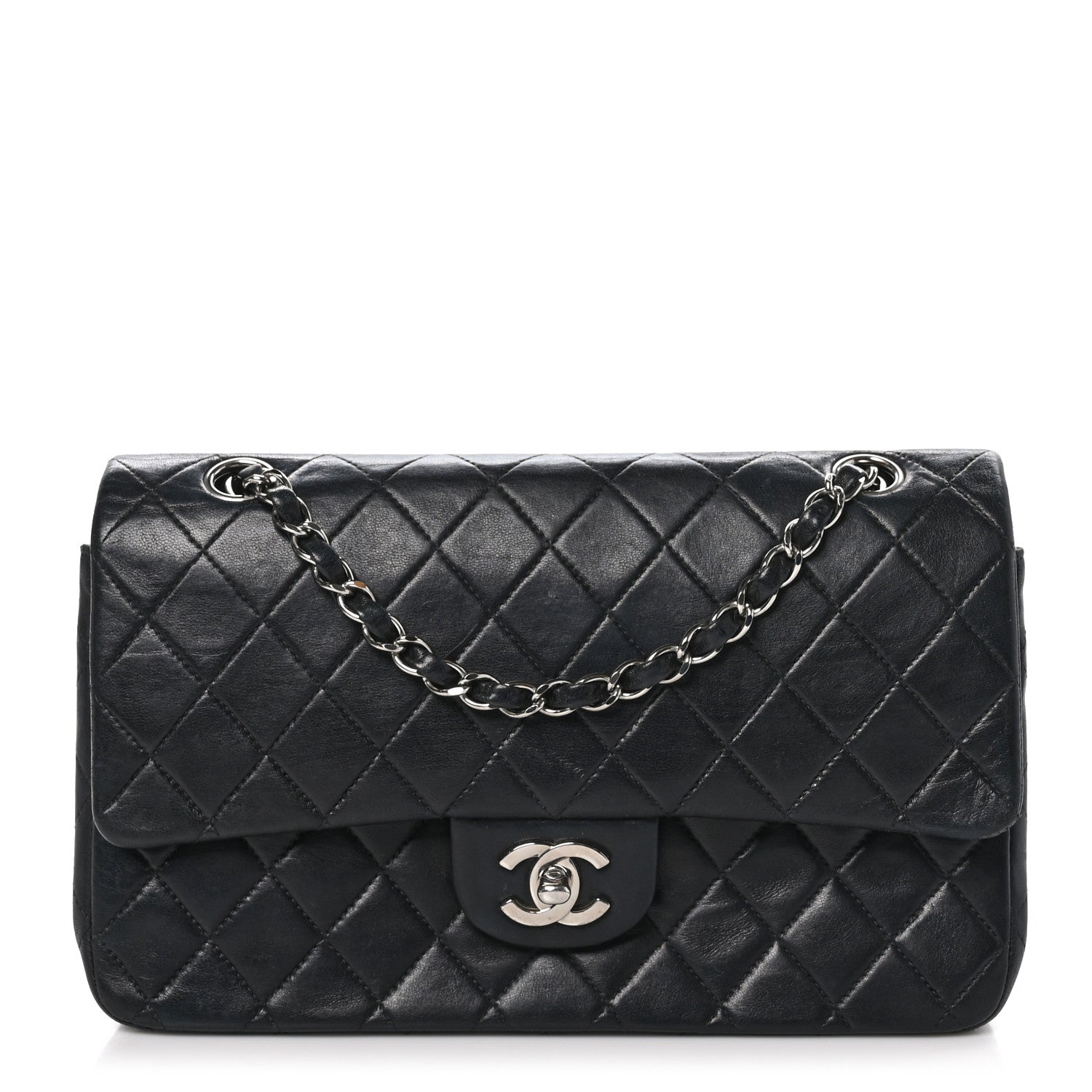 Chanel Lambskin Quilted Medium Double Flap Black 1 of 11