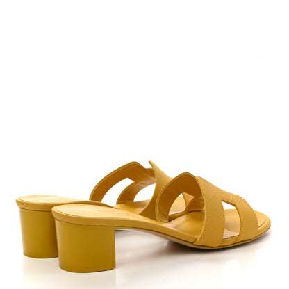 Hermes Epsom Oasis Sandals 36.5 Jaune Sable 4 of 9