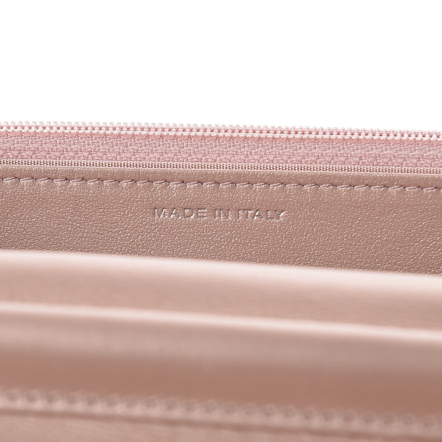 Goatskin Camellia Embossed Wallet On Chain WOC Light Pink