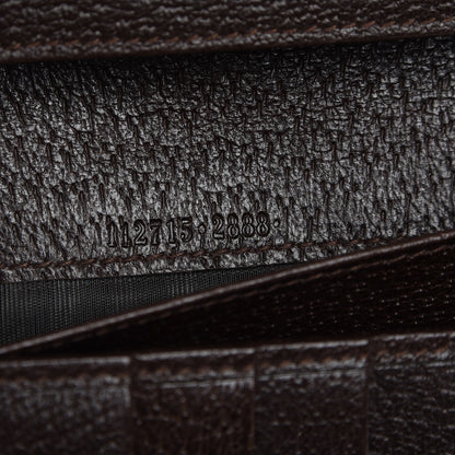 Gucci Monogram Metal Bar Continental Flap Wallet Beige Ebony Dark Brown 8 of 10