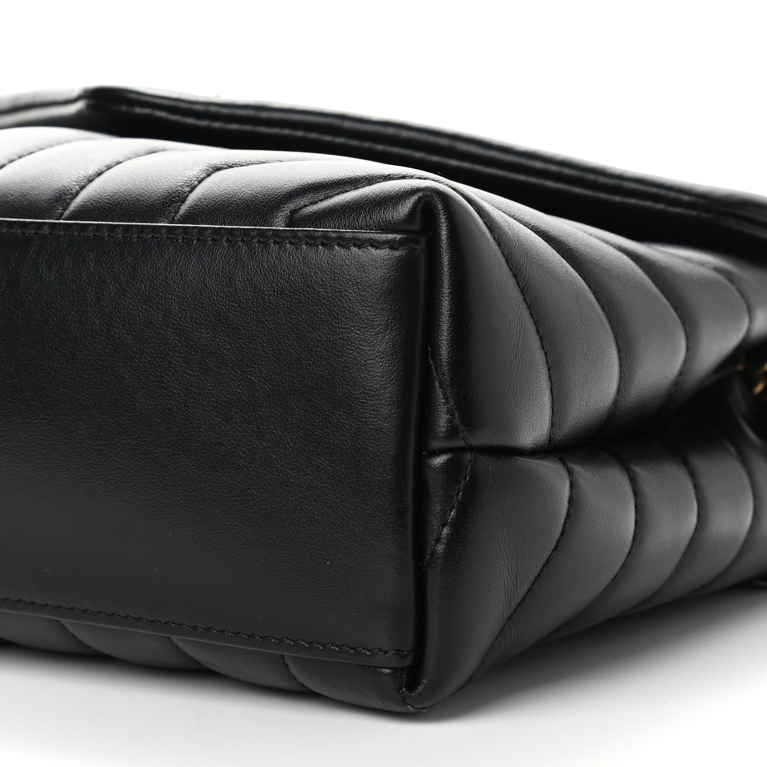 Saint Laurent Calfskin Y Quilted Monogram Small Loulou Chain Satchel Black 8 of 8