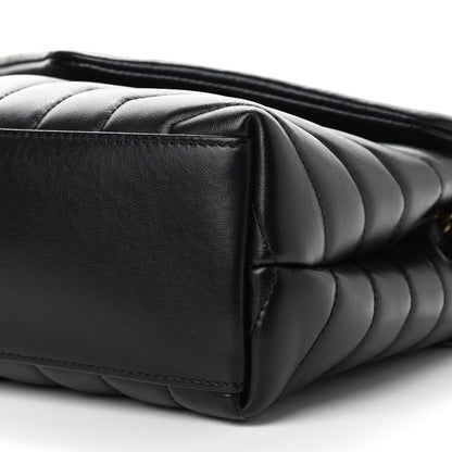 Saint Laurent Calfskin Y Quilted Monogram Small Loulou Chain Satchel Black 8 of 8