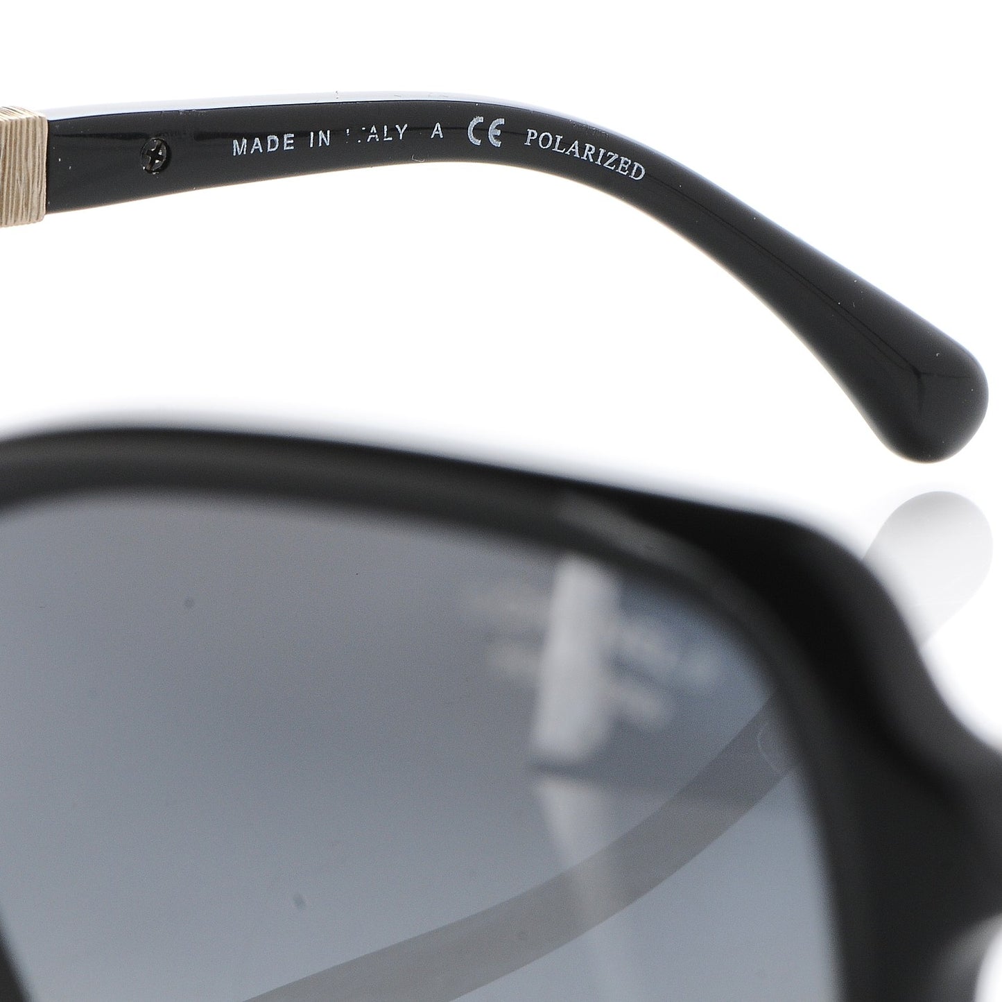 Baguette Crystal Polarized Square Sunglasses 5308-B Black
