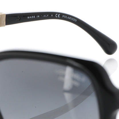 Chanel Baguette Crystal Polarized Square Sunglasses 5308-B Black 6 of 8