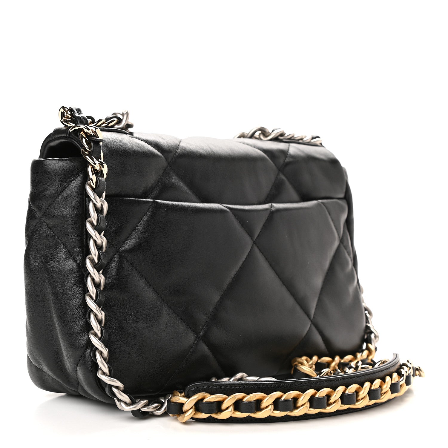 Chanel Lambskin Quilted Medium Chanel 19 Flap Black 3 of 9