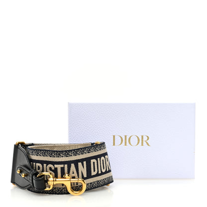 Christian Dior Canvas Embroidered Shoulder Strap Blue 5 of 5