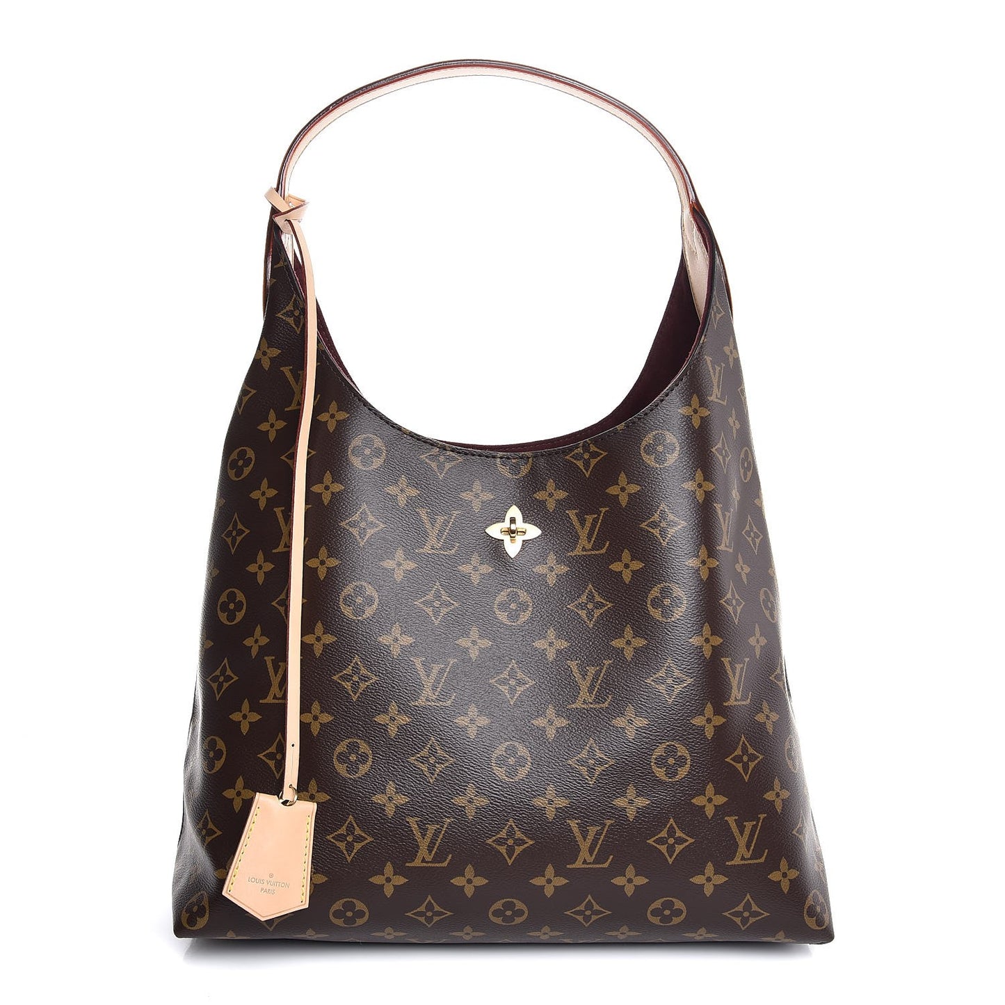Monogram Flower Hobo Beige