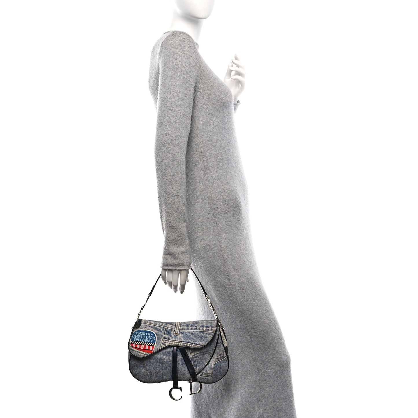 Denim Speedway Double Saddle Bag Blue