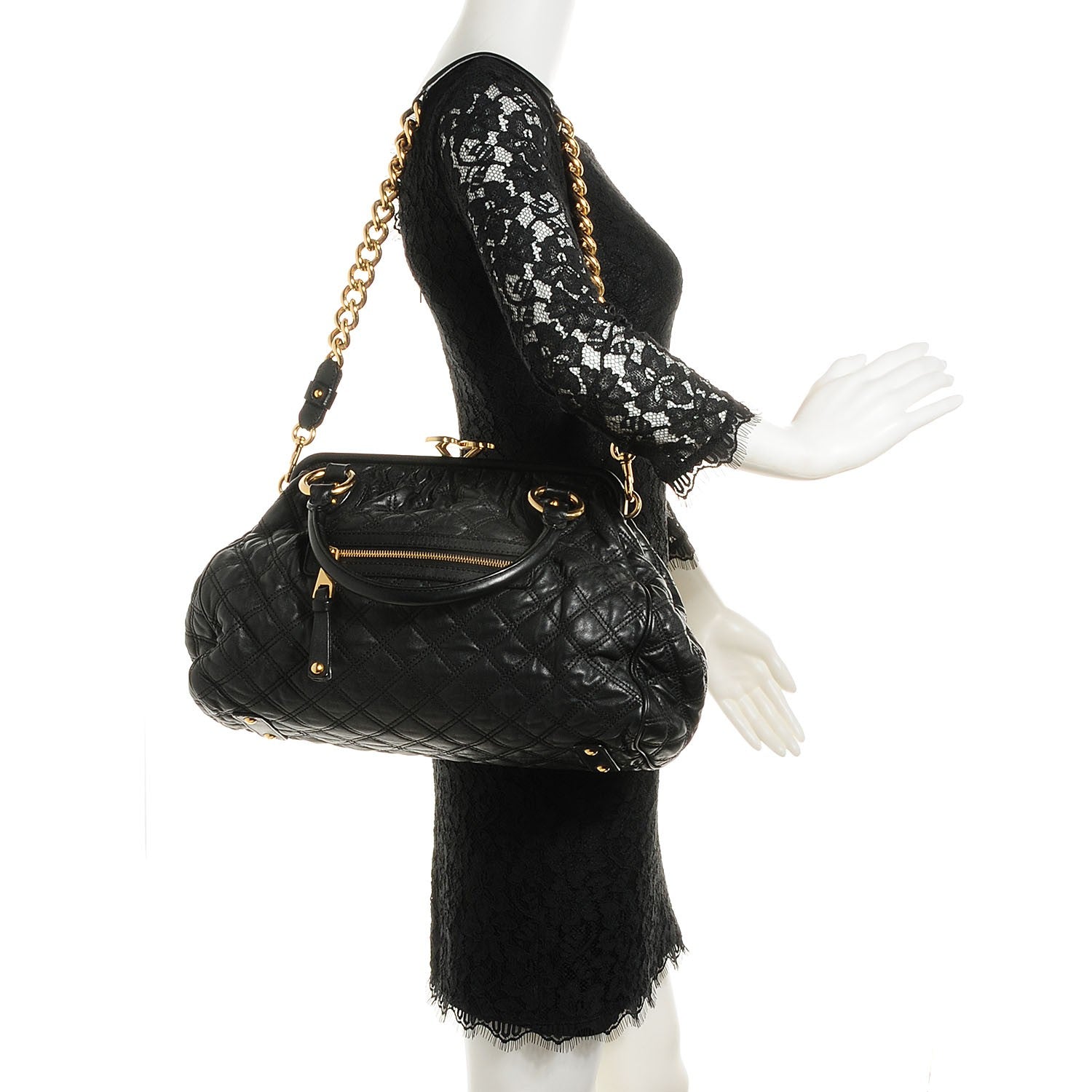 Marc Jacobs Calfskin Quilted Stam Black 2 of 7