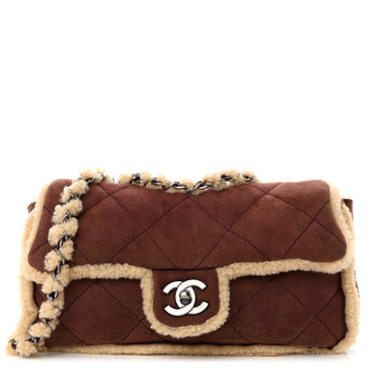 Chanel Shearling Quilted Medium Single Flap Brown 1 of 13