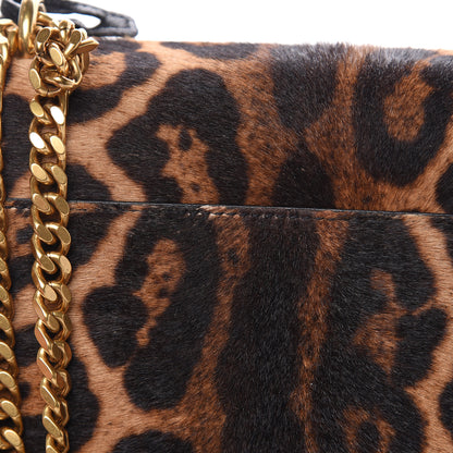 Saint Laurent Calf Hair Monogram Small Sunset Chain Wallet Leopard 12 of 12
