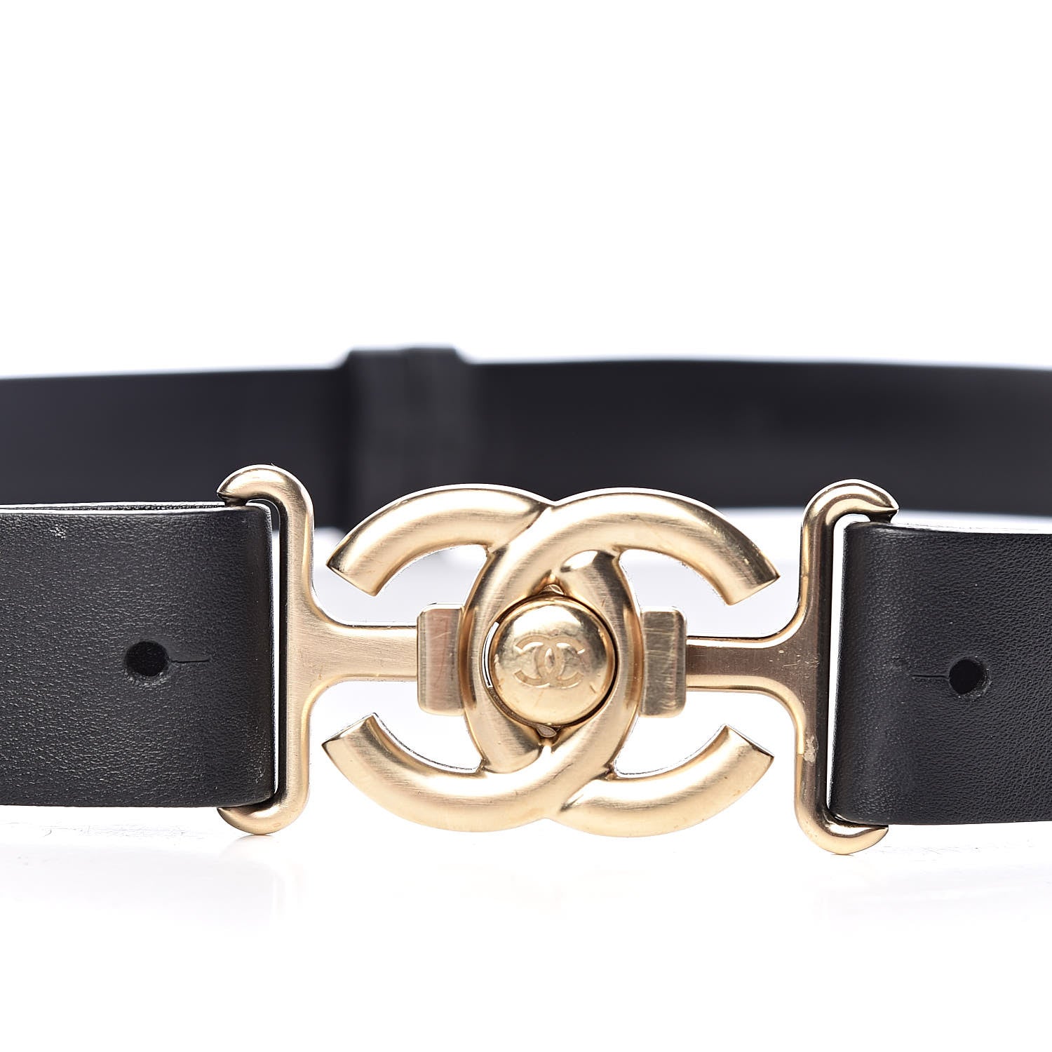 Chanel Calfskin CC Belt 95 38 Black 7 of 7