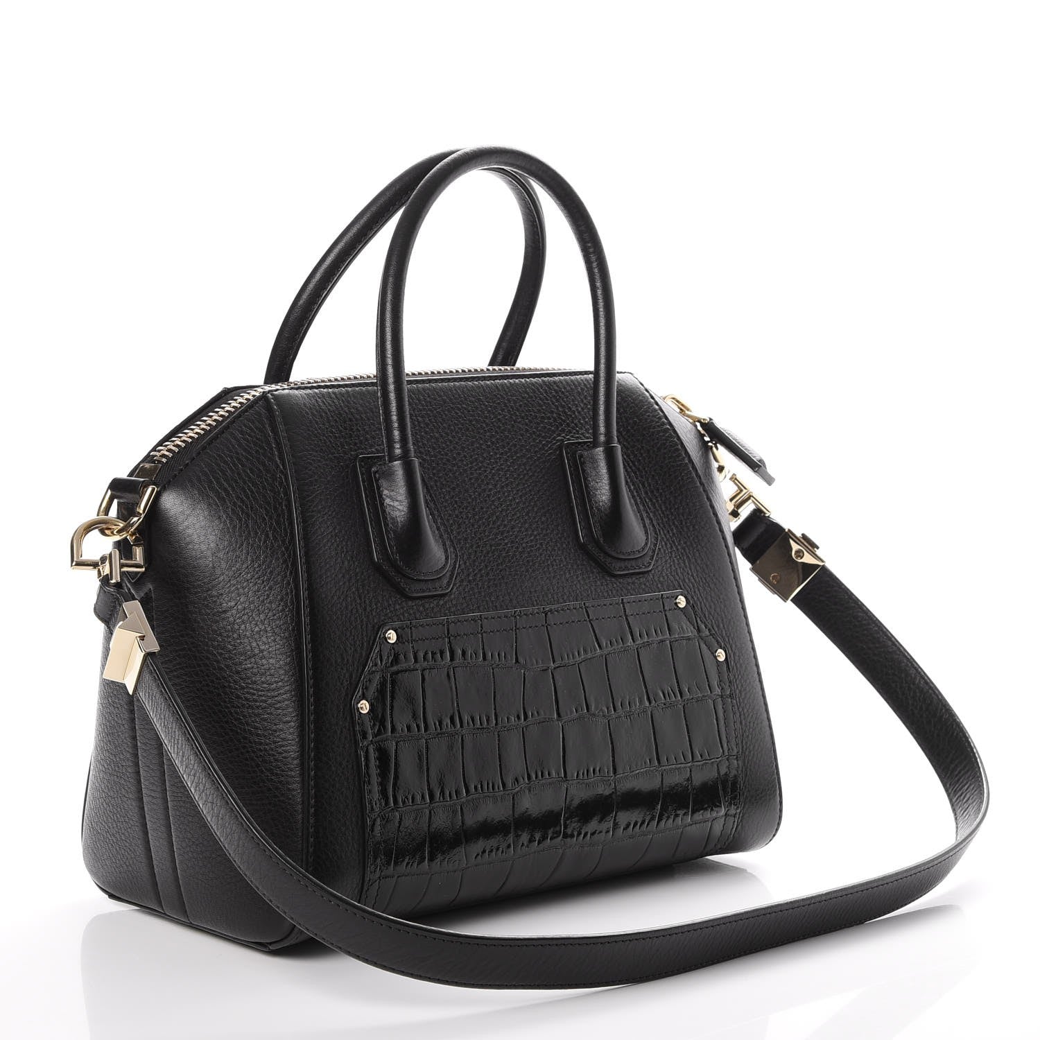 Givenchy Calfskin Crocodile Embossed Small Antigona Black 4 of 8