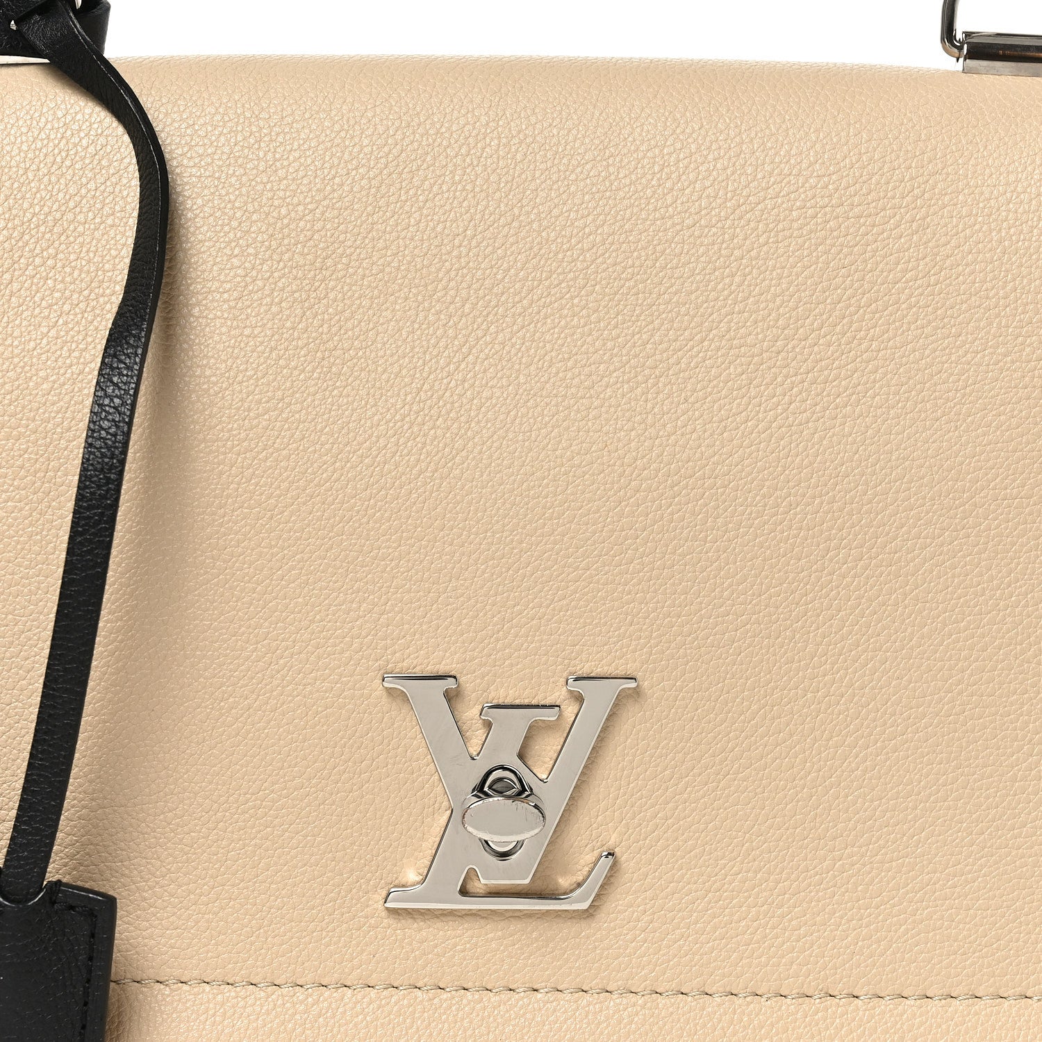 Louis Vuitton Soft Calfskin Lockme II Top Handle Vanille Black 7 of 9