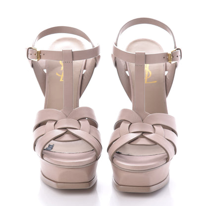 Saint Laurent Calfskin Tribute 105 Platform Sandals 36.5 Rose Antic 2 of 8
