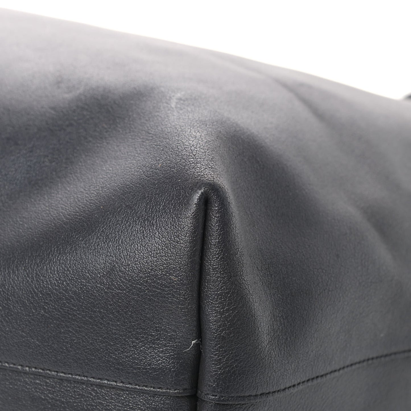 Calfskin Large Shopping Tote Black Earth