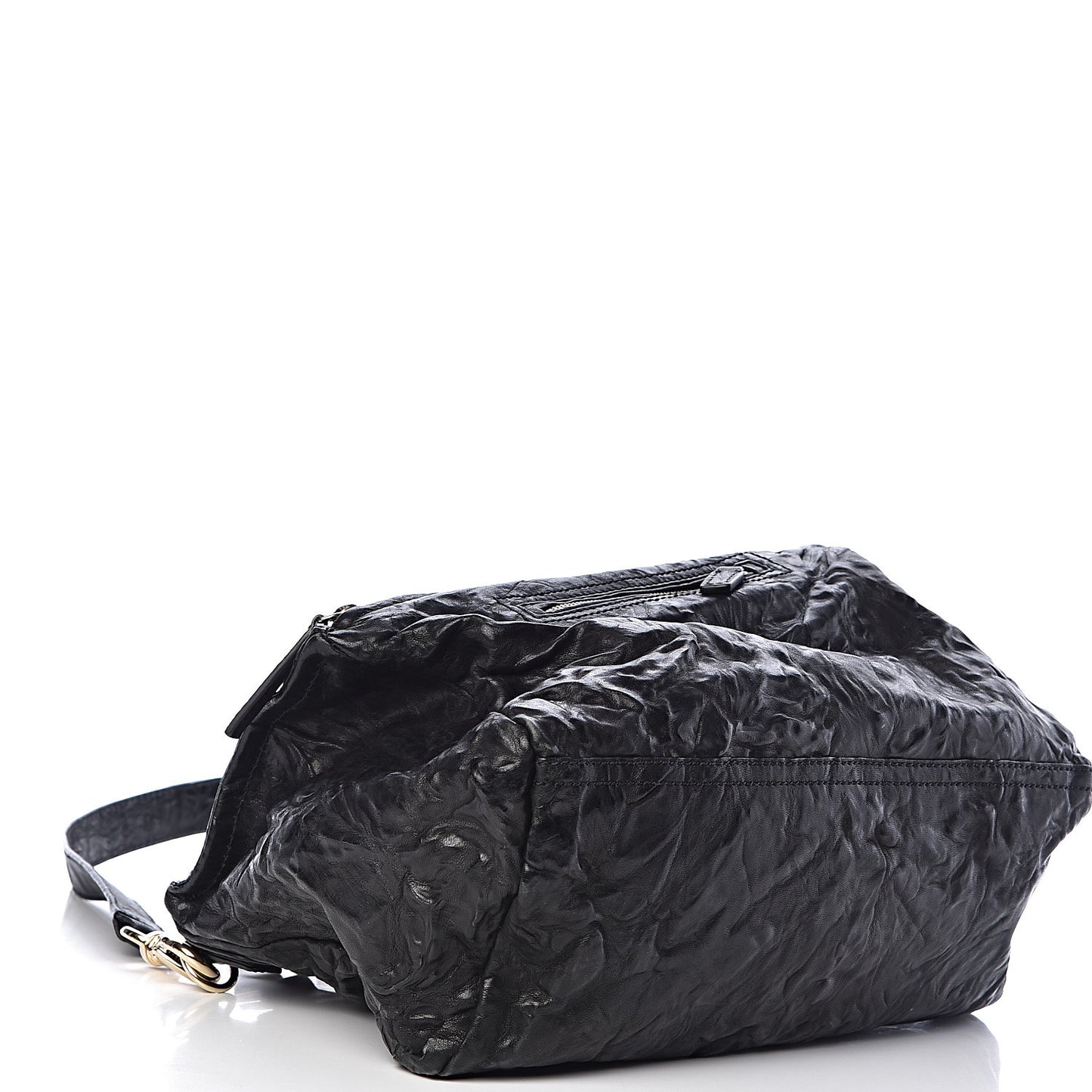 Tumbled Sheepskin Medium Pandora Bag Black