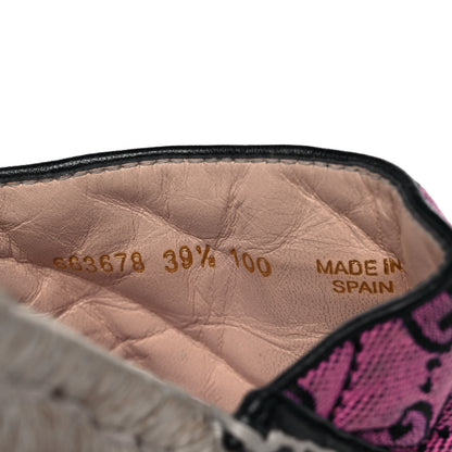 Gucci Monogram Multicolor Matelasse Diagonal GG Marmont Espadrille Slide Sandals 39.5 Pink Blue 8 of 8