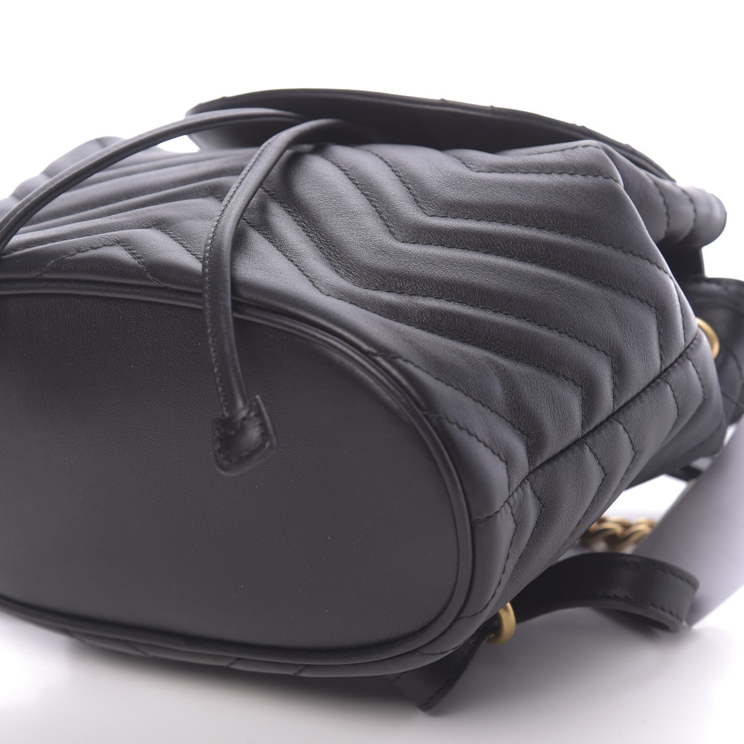 Gucci Calfskin Matelasse GG Marmont Flap Backpack Black 8 of 9