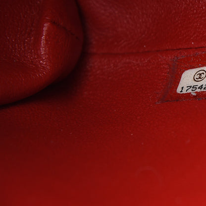 Chanel Lambskin Quilted Clutch With Chain Flap Red 7 of 9