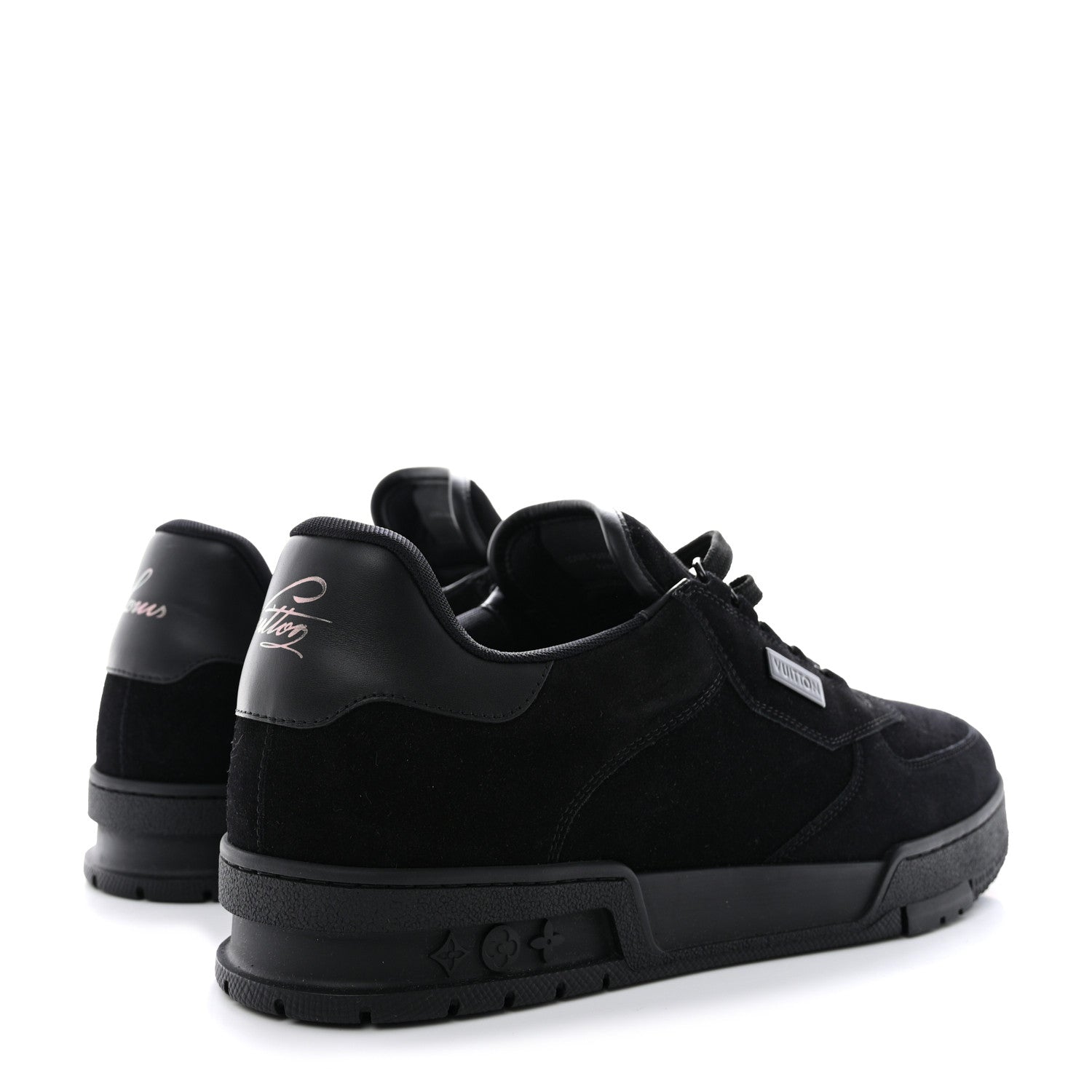 Louis Vuitton Suede Mens LV Trainer Sneakers 9 Black 4 of 10