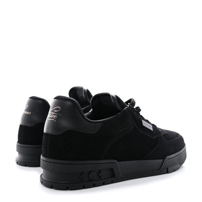 Louis Vuitton Suede Mens LV Trainer Sneakers 9 Black 4 of 10