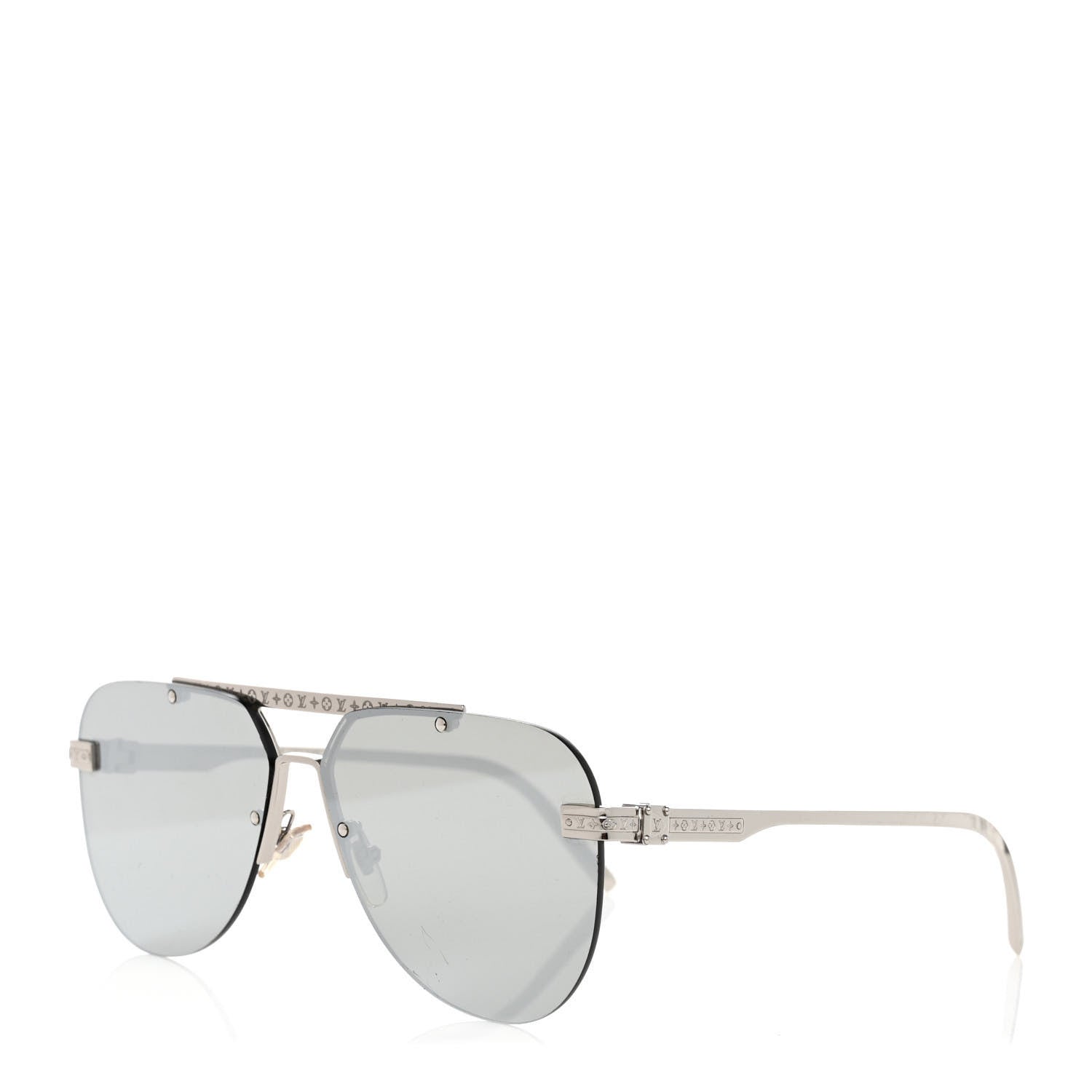 Louis Vuitton Metal LV Ash Sunglasses Z1262W SIlver 1 of 6