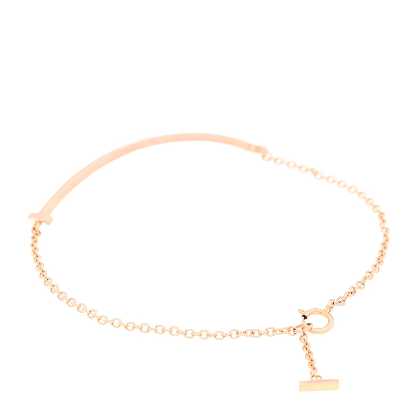 18K Rose Gold T Smile Bracelet