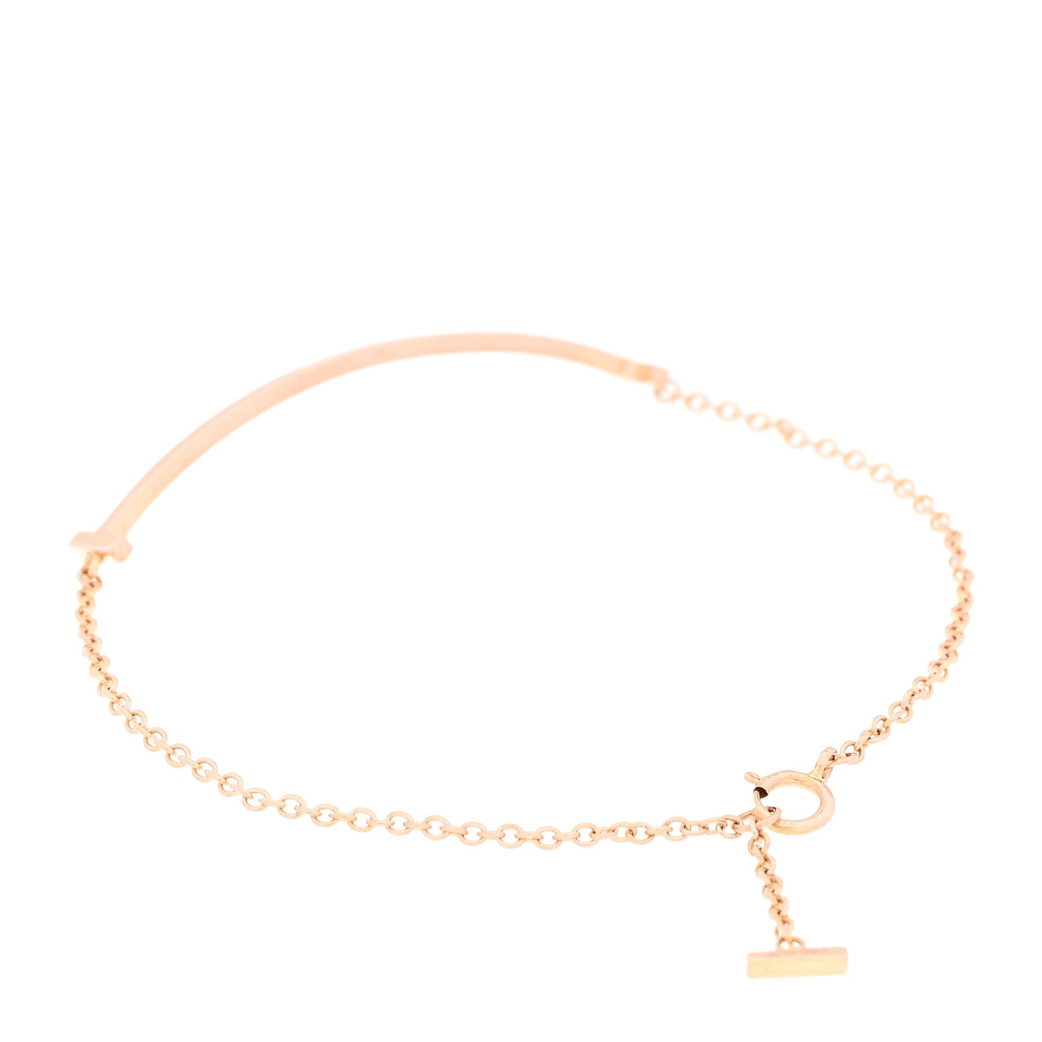 Tiffany 18K Rose Gold T Smile Bracelet 2 of 6