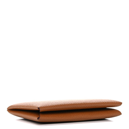 Hermes Epsom Calvi Card Case Gold 4 of 10