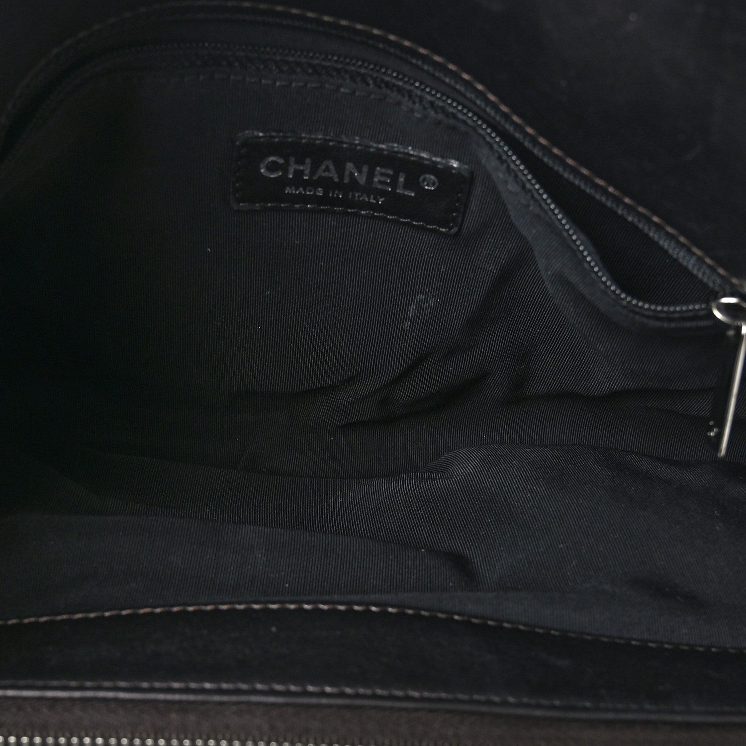 Chanel Metallic Lambskin Quilted Timeless CC Tote White Black 5 of 14