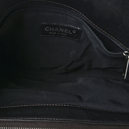 Chanel Metallic Lambskin Quilted Timeless CC Tote White Black 5 of 14