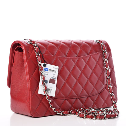 Chanel Caviar Quilted Jumbo Double Flap Red 3 of 13
