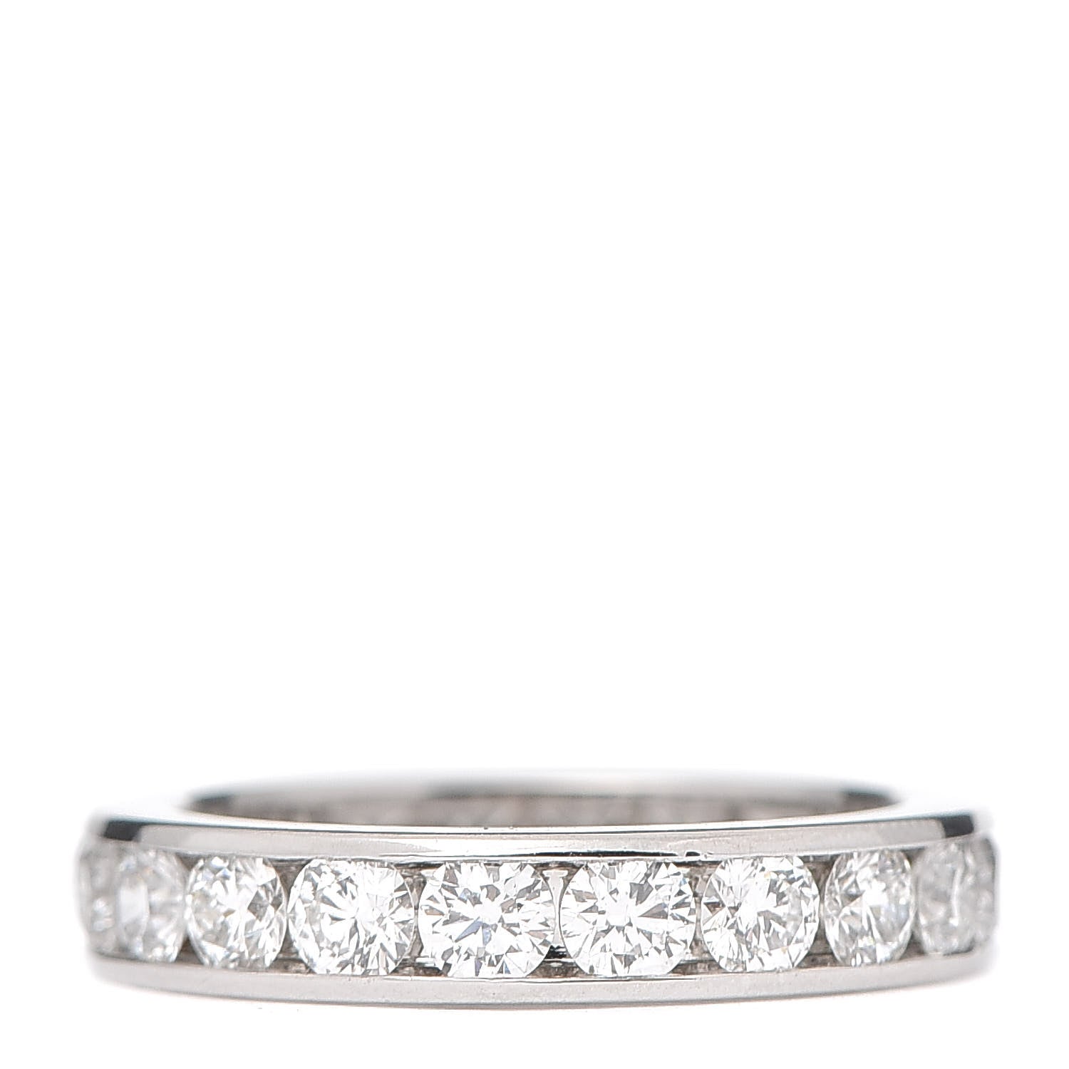 Tiffany Platinum Diamond 2.00ctw Eternity Wedding Band Ring 50 5.25 3 of 4