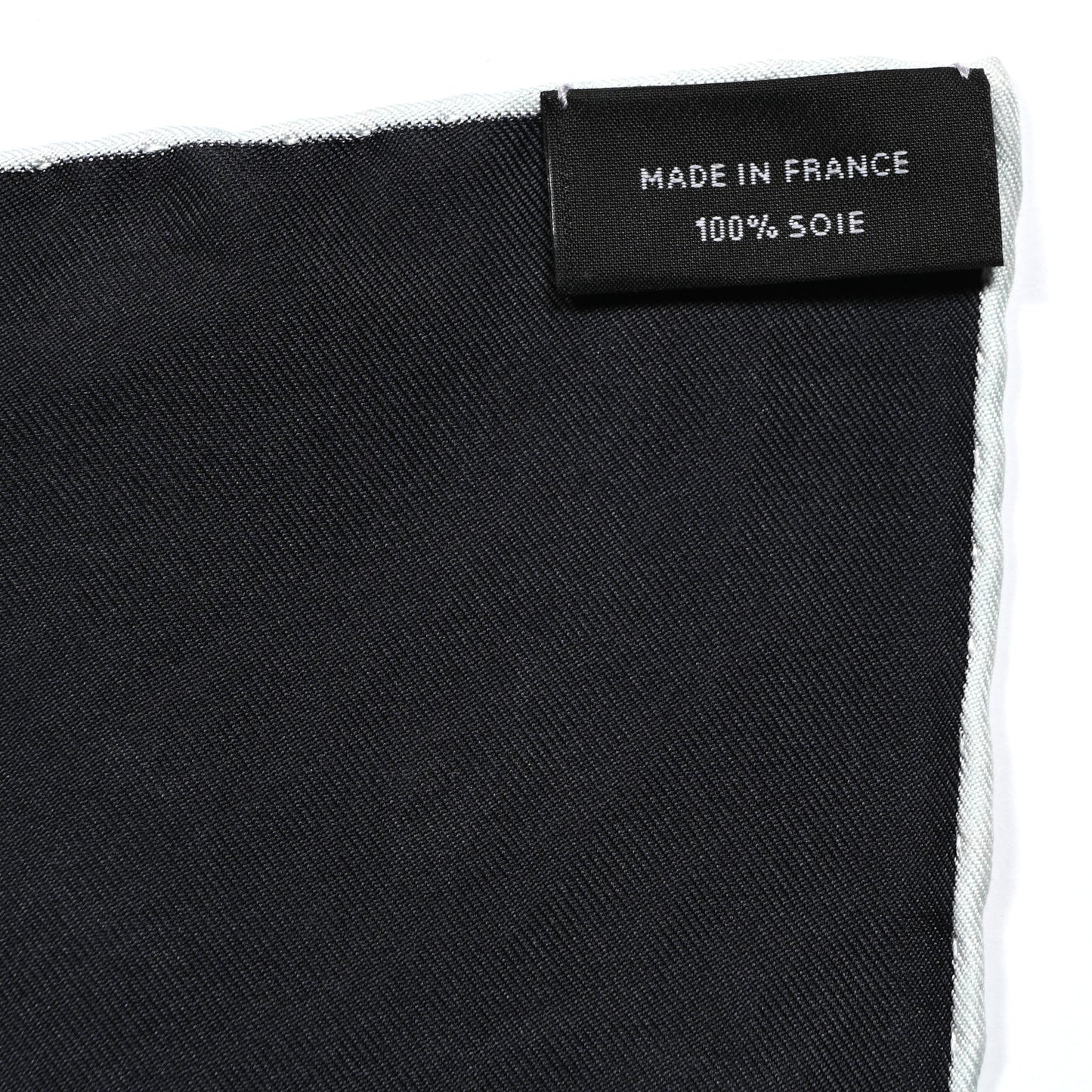 Silk Manufacture de Boucleries Scarf 90 Gris Noir Menthol