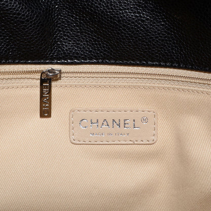 Chanel Glazed Caviar Medium Nature Flap Bag Black 6 of 7