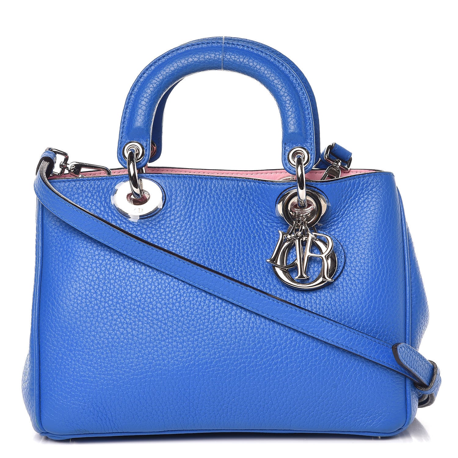 Christian Dior Bullcalf Mini Diorissimo Tote Bleu Nosy Rose Tendre 1 of 12