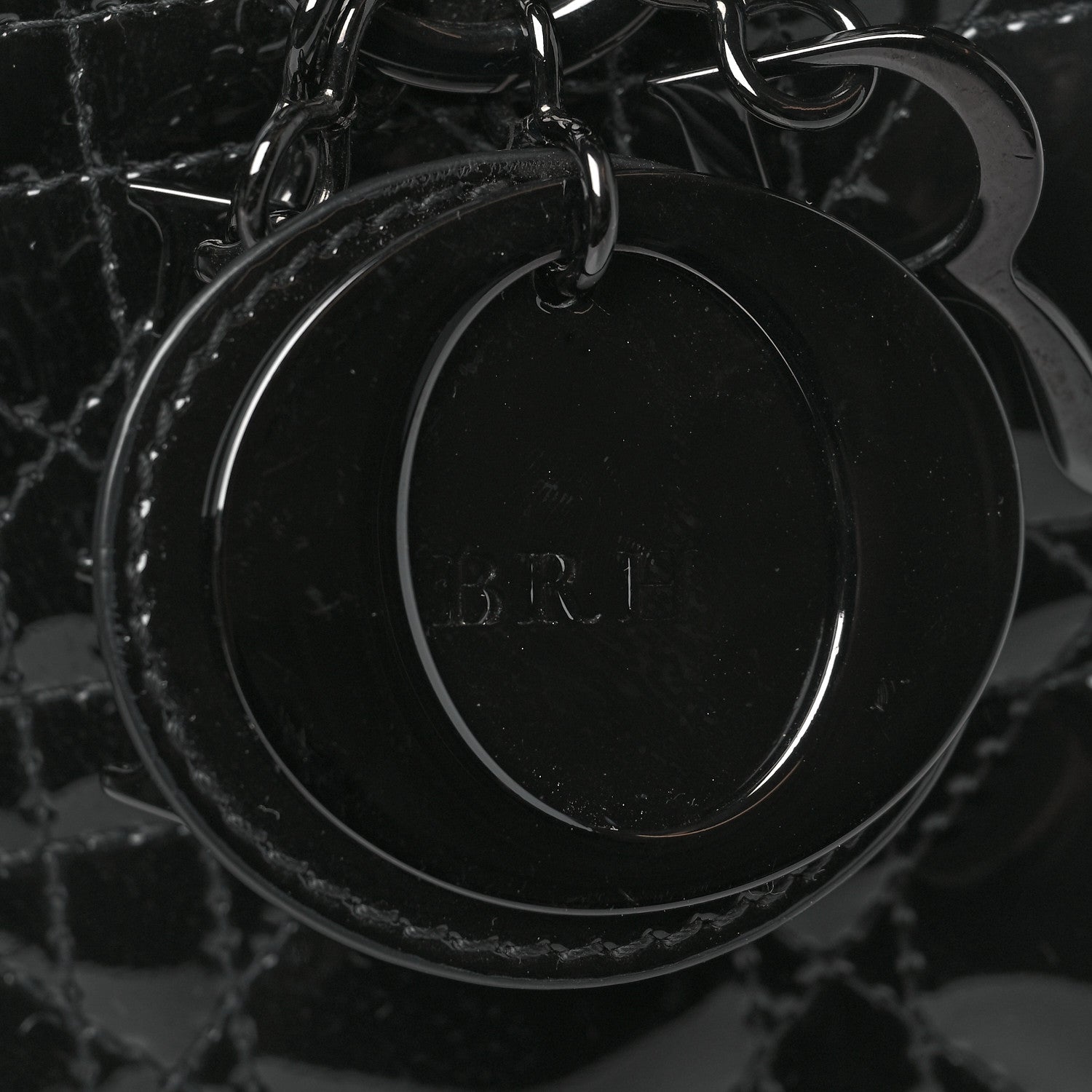 Christian Dior Ultraglossy Patent Cannage Small Lady Dior Black 10 of 10